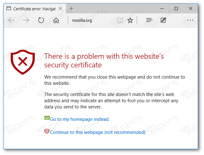 برطرف کردن مشکل Certificate در مرورگر Edge