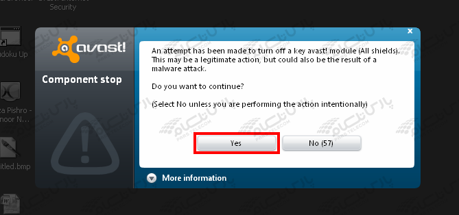 طریقه Disable کردن آنتی ویروس Avast